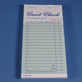 50 PACKS OF 50 NIB free ship 2500 GUEST CHECKS  2 PART GREEN AND WHITE CARBON