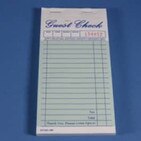 3.3" X 6.7" Two Copy Green Carbonless Guest Check, 2,500 checks/case