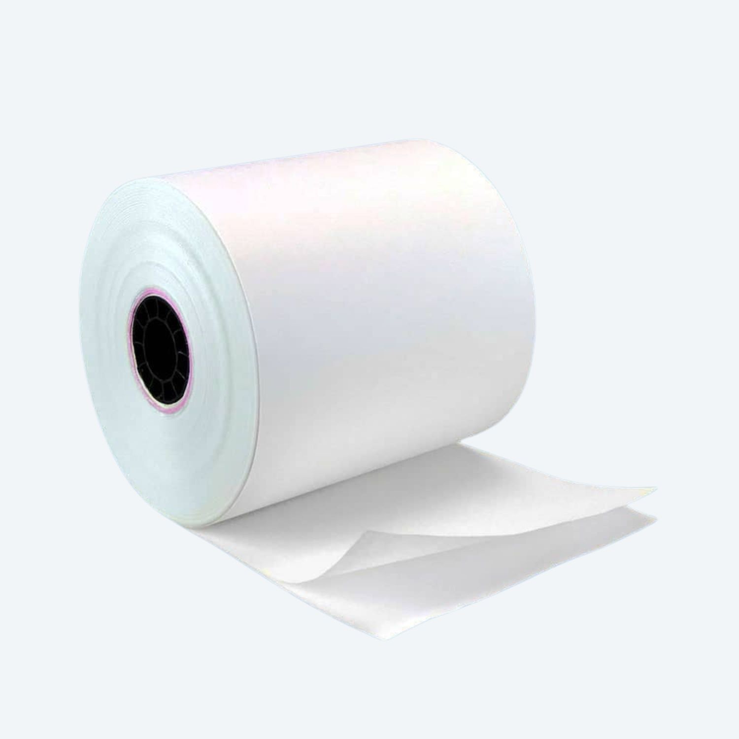 3" X 100' 2-Ply Carbonless Paper Rolls - White/White (50 Rolls)