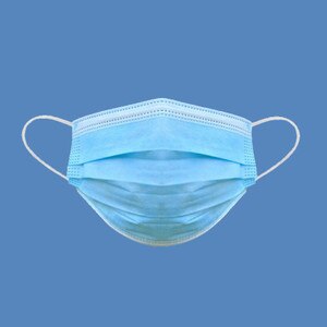 3 Layer Disposable Face Masks, Blue (50 Masks)