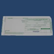 3-Part Long Cash Advance Imprinter Slips (100 Slips)