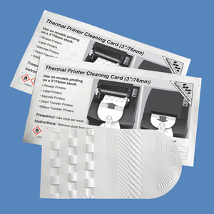3" Thermal Printer Cleaning Cards with Waffletechnology, KW3-T36B15 (15 Cards)
