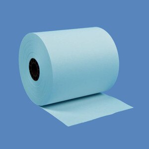 3" x 150' Blue 1-Ply Bond Paper Rolls (50 Rolls) - B300-150-B