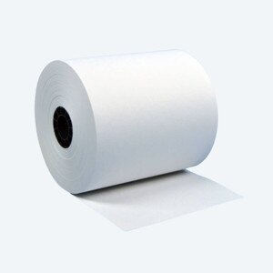 3" x 165' White 1-Ply Bond Paper Rolls (50 Rolls)