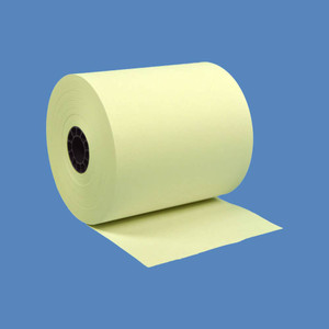3" x 165' Yellow 1-Ply Bond Paper Rolls (50 Rolls) - B300-165-Y