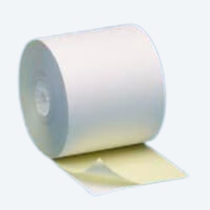 3" x 95' Self Contained/Ribbonless 2-Ply, White/Canary Roll Paper, 50 rolls/case - S300-095