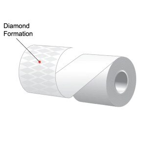 3.125" x 70' MAXStick Plus, Diamond Pattern Adhesive Liner-Free Thermal Labels (32 Rolls) - MS31870PLUSD-32