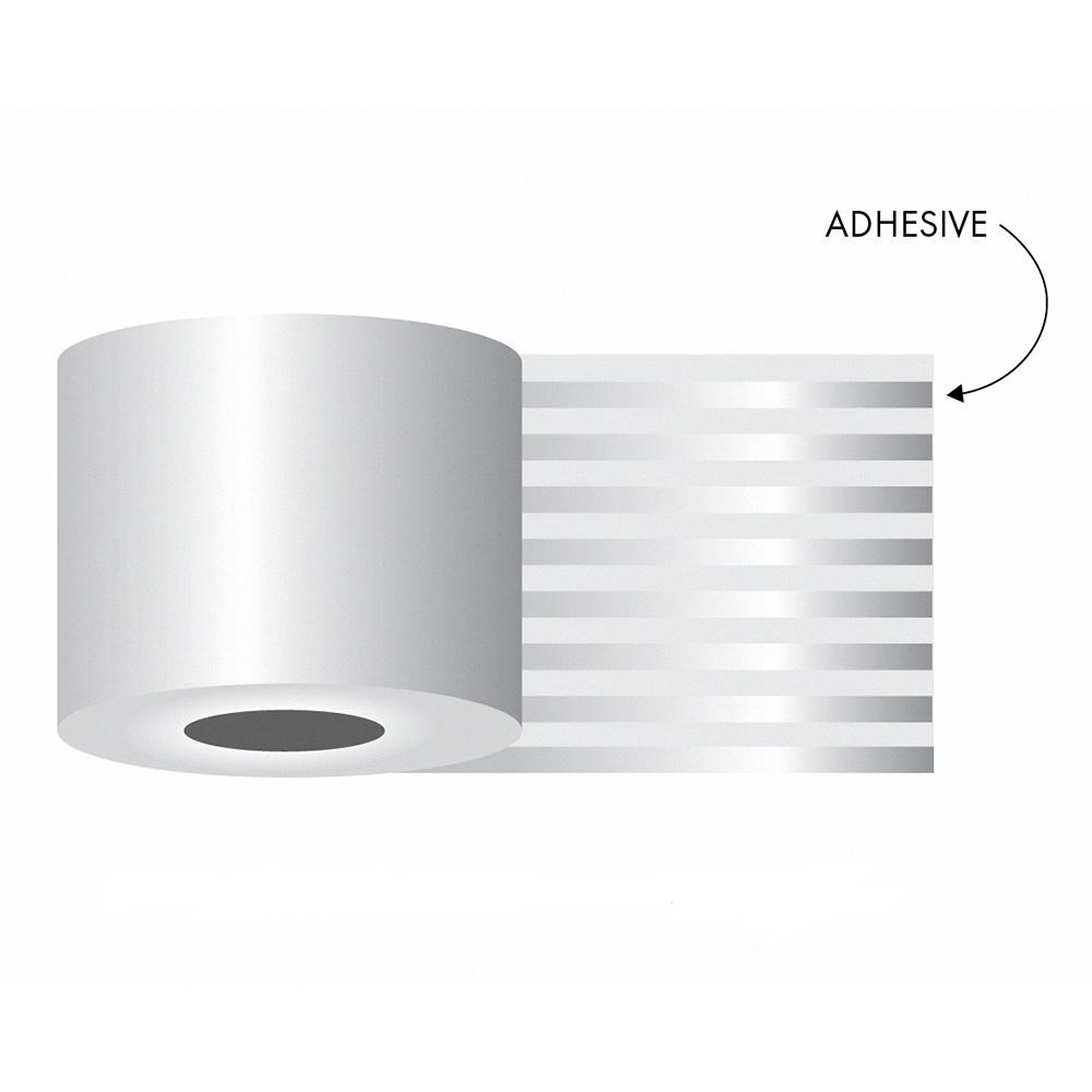 3 1/8" (80mm) x 165' POS Sticky Linerless Thermal Label Rolls, Removable Adhesive (12 Rolls)