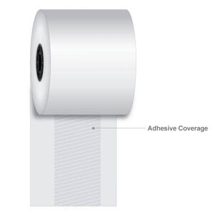 3 1/8" x 170' Iconex Full-Tack Sticky Media Linerless Labels (12 Rolls) - ICON-9023-2241