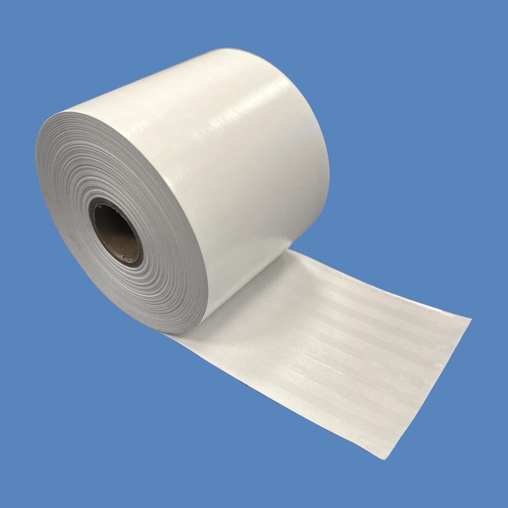 3 1/8" (80mm) x 263' POS Sticky Linerless Thermal Label Rolls (18 Rolls)