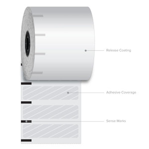 3 1/8" x 350' Iconex High-Tack G2 Sticky Media Linerless Labels (12 Rolls) - ICON-9023-2663