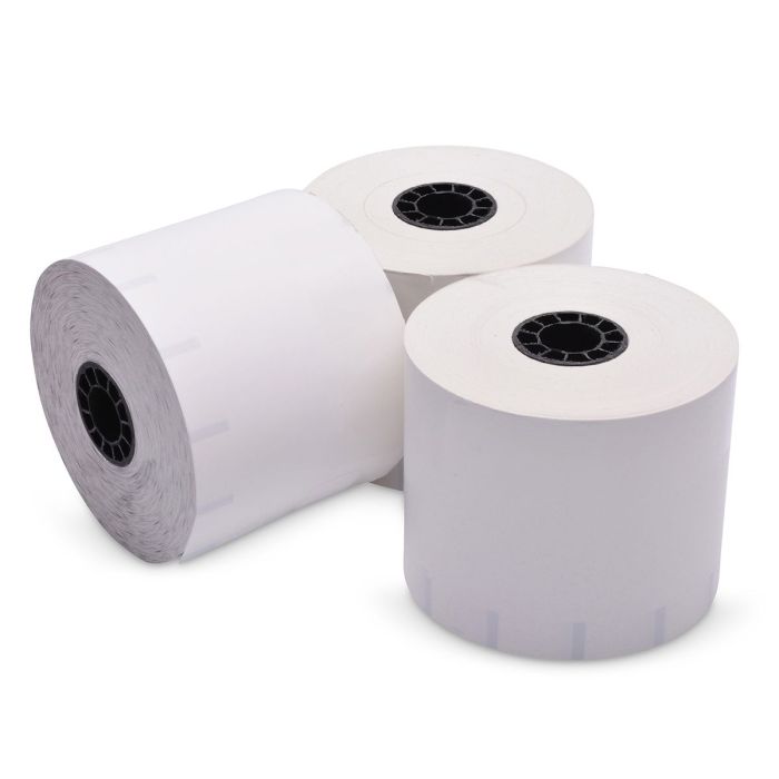 3 1/8" x 350' Iconex High-Tack G2 Sticky Media Linerless Labels (12 Rolls)