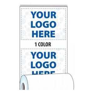 3 1/8" x 815' Custom Printed Thermal ATM Roll Paper - 8 Rolls/Case, 5 Case Min (1-Color) - ZP-A318-815-1C