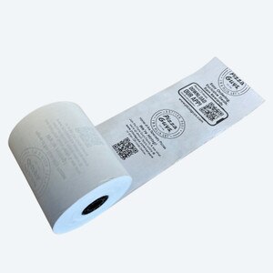 3 1/8" Pizza Guys Printed Thermal Receipt Paper (50 Rolls) - ZP-PizzaGuysRolls-V2