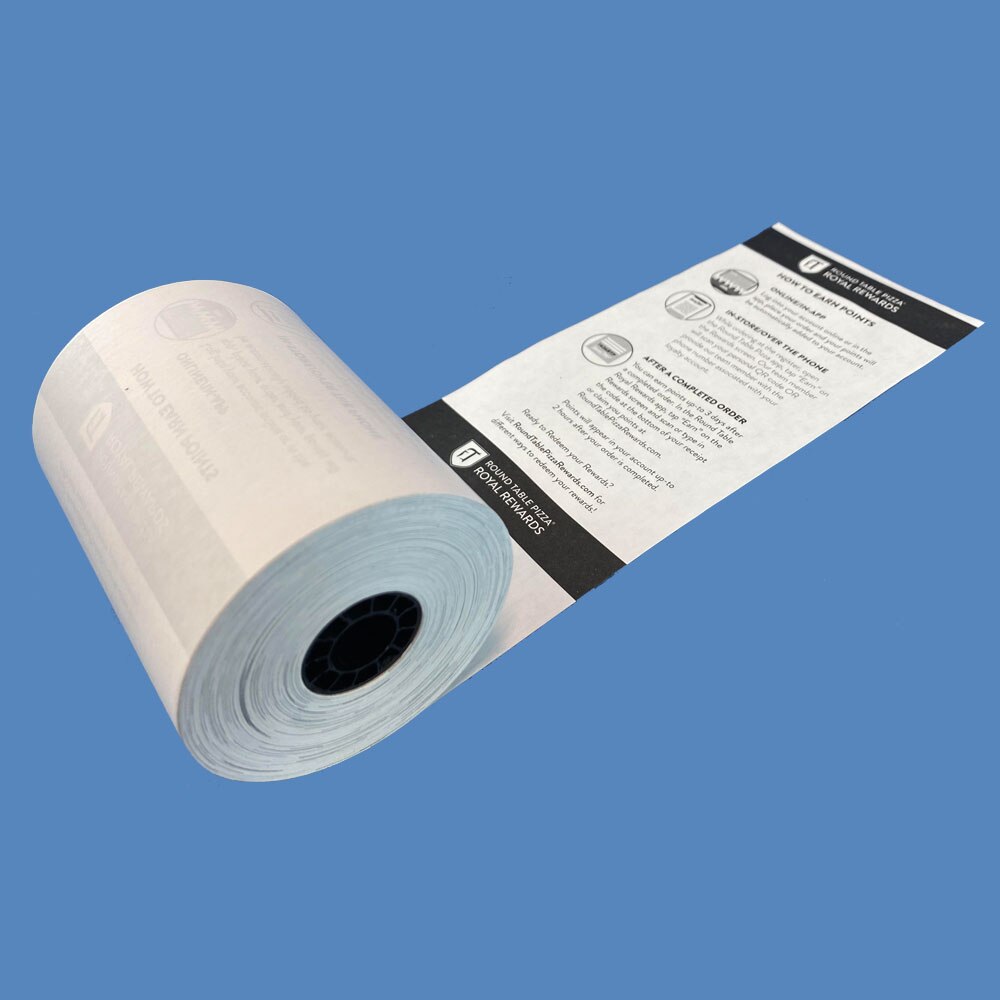 3 1/8" Round Table Pizza Royal Rewards Thermal Receipt