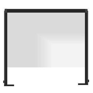 32.25" x 29" Heavy Duty Single Panel Clear Acrylic Countertop Shield - APG-HSW32902