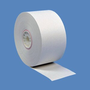 38mm (1 1/2") x 150' BRIGHT White 1-Ply Bond Paper Rolls (100 Rolls) - B112-150-BW