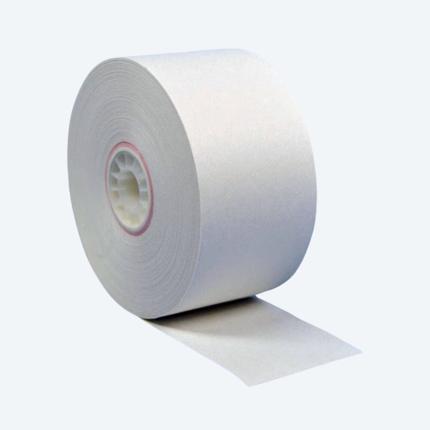 38mm (1 1/2") x 150' White 1-Ply Bond Paper Rolls (100 Rolls)