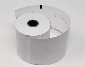 4 1/4" wide Thermal Prescription Rx Paper Rolls with 5 1/2" timing marks, 16 rolls/case - RX563