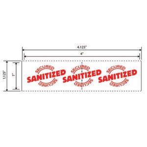 4" x 1" Vehicle Secured Door Seals, 750 Labels (4 Rolls) - L-TP400100