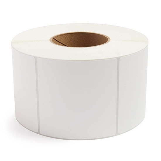 4" x 4" Removable Adhesive Industrial Direct Thermal Labels, 3” Core, 1,500 Labels/Roll (4 Rolls)