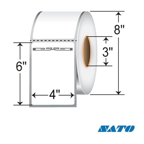 4” x 6” RFID Thermal Transfer Labels with Alien Squiggle Inlay for Sato CL4NX (5 Rolls)