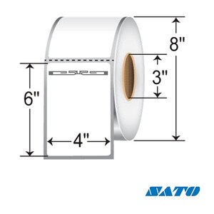 4” x 6” RFID Thermal Transfer Labels with Alien Squiggle Inlay for Sato CL4NX (5 Rolls) - L-RFID-4-6-ALN9840-800-3-S