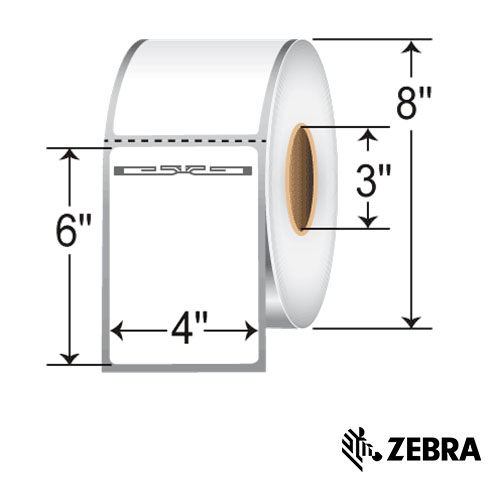 4” x 6” RFID Thermal Transfer Labels with Alien Squiggle Inlay for Zebra ZD500R (6 Rolls)