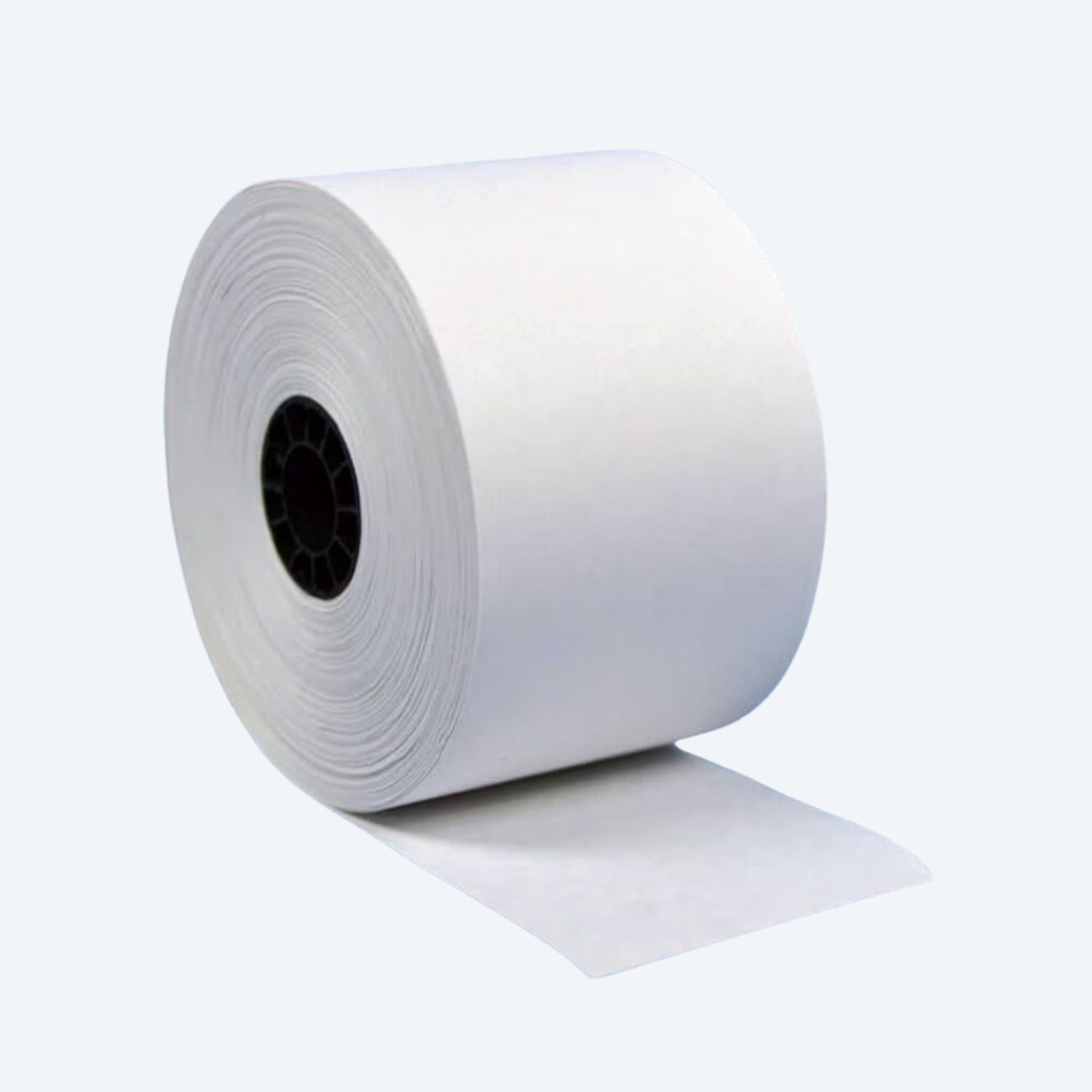 44mm (1 3/4") x 150' White 1-Ply Bond Paper Rolls (100 Rolls)