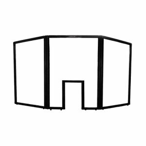6'6" x 3' Heavy Duty Tri-Fold Clear Acrylic Countertop Shield with Window - APG-HSW66915