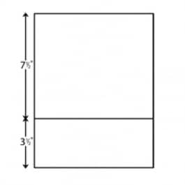 8 1/2" X 11" 20# Perforated Paper 3 1/2" From Bottom, 2,500 sheets