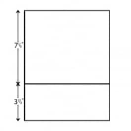 8 1/2" X 11" 20# Perforated Paper 3 2/3" From Bottom, 2,500 sheets