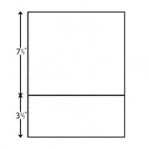 8 1/2" X 11" 20# Perforated Paper 3 2/3" From Bottom, 2,500 sheets - LC-30040