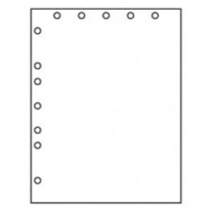 8 1/2" X 11" 24# 5-Hole Punch Top 7-Hole Punch Left Paper, 2,500 sheets - LC-30769
