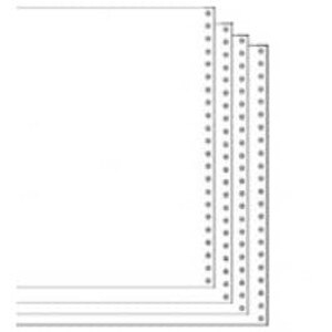 9 1/2" x 11" 15# Blank Perforated 4-Part Carbon Interleaf Computer Paper (750 sheets) - CP-9708