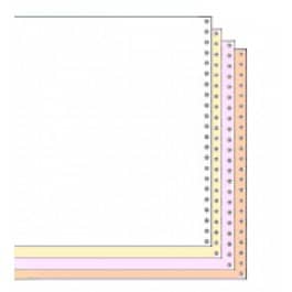 9 1/2" x 11" 15# Blank Perforated 4-Part Carbonless Continuous Computer Paper (900 Sheets)