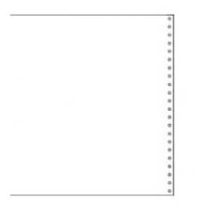 9 1/2" x 11" 20# Blank 3 Hole Punch Left Clean Edge Perforated Computer Paper (2700 sheets) - CP-9711