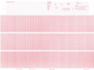Burdick Compatible 007944 Medical Cardiology Recording Chart Paper, Red Grid, 8.5" x 150', 25 Rolls - MP-7944