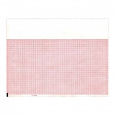 Burdick Compatible 007983 Medical Cardiology Recording Chart Paper, Red Grid, Z-Fold, 8.5" x 11"