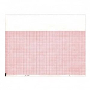 Burdick Compatible 007983 Medical Cardiology Recording Chart Paper, Red Grid, Z-Fold, 8.5