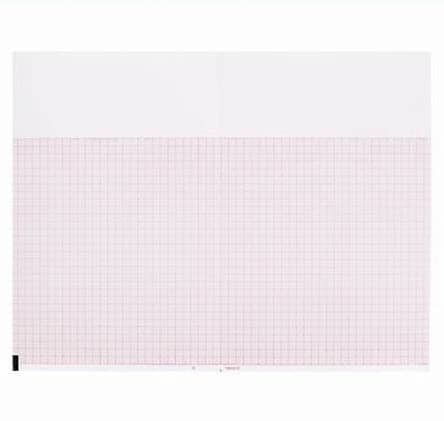 Burdick Compatible 007984 Medical Cardiology Recording Chart Paper, Red Grid, Z-Fold, 8.5" x 11"