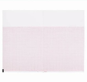 Burdick Compatible 007984 Medical Cardiology Recording Chart Paper, Red Grid, Z-Fold, 8.5" x 11" - MP-7984
