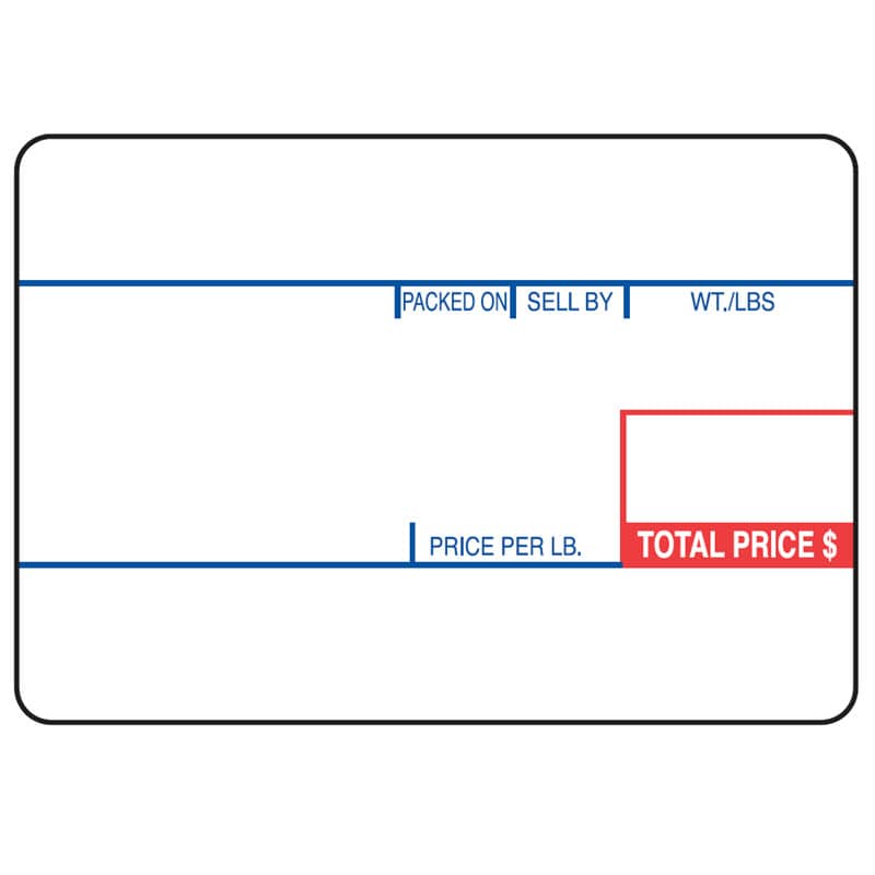 CAS LST-8010 Scale Labels, 58 x 40mm, UPC (12 Rolls)