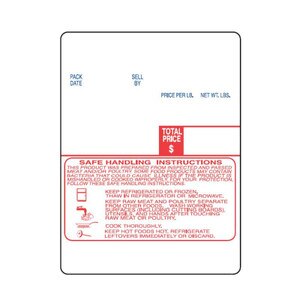 Digi DP-120 SM-90 SM-300B 60 x 80mm Red Blue Safe Handling Scale Labels (15 Rolls) - SL-1537-SH
