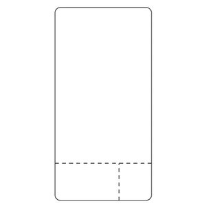 Hobart Quantum HLX 2.25" x 4.5" Blank Scale Labels with T-Perf (16 Rolls) - SL-1913-BTP