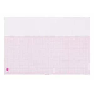 Philips/HP M1707A Medical Cardiology Recording Chart Paper, Red Grid, Z-Fold, 8.5" x 11", 10 Pack - MP-M1707A