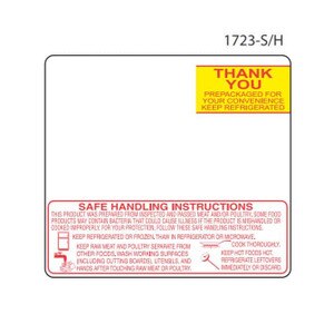 Toledo 325/8460 2.625" x 2.375" Scale Labels - 500 Labels/Roll (30 Rolls) - SL-1723-SH