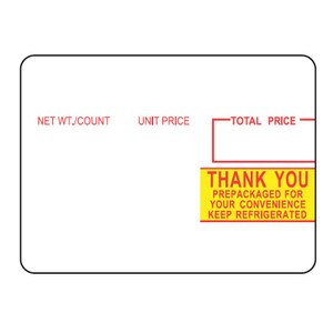 Toledo 325 2.625" UPC UCST Red Yellow Scale Labels (30 Rolls) - SL-1711