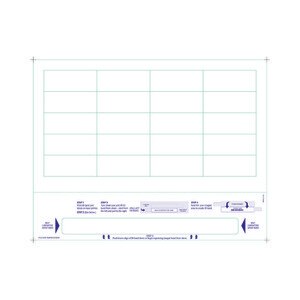 Adult Medical ID Tamper Proof Wristband Sheets with 20 Chart Labels, Matte Lamination (1000 Sheets) - L-WB-PLS-102WT