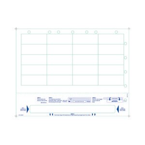 Adult Medical ID Wristband Laser Sheets with 20 Chart Labels, Clear Lamination (1000 Sheets) - L-WB-PLS-102WCP